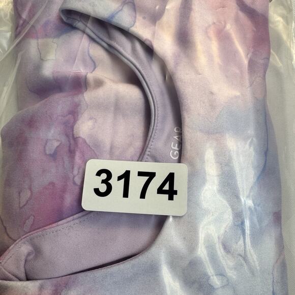 Tek Gear Longline Bra Tank Built in Shelf Bra Girl's Size 14 Plus Pink Purple - Picture 9 of 10